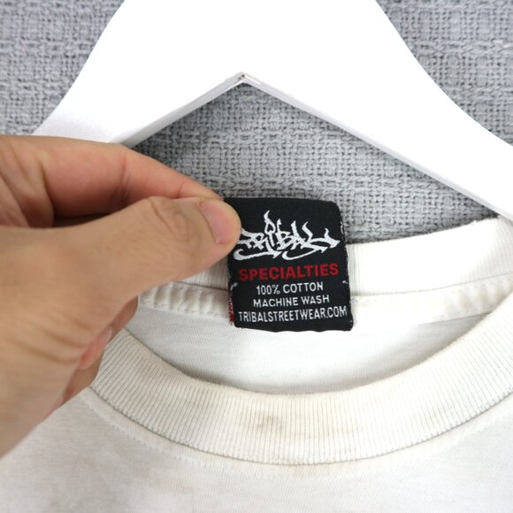 Tribal Y2K Grunge Distressed Streetwear tee Mens Large - Picture 6 of 8